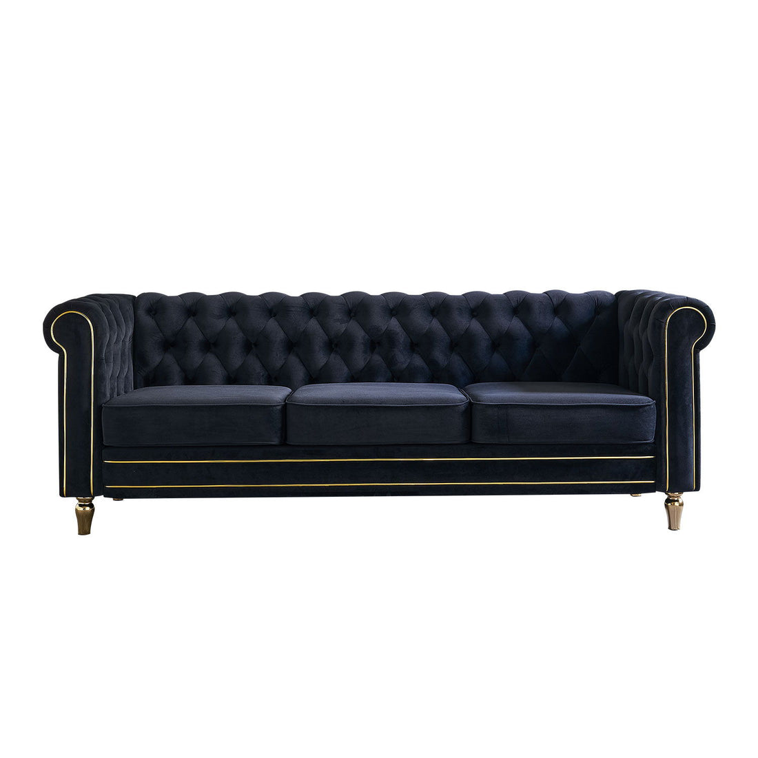 Chesterfield - Velvet Sofa 84.65&quot; For Living Room
