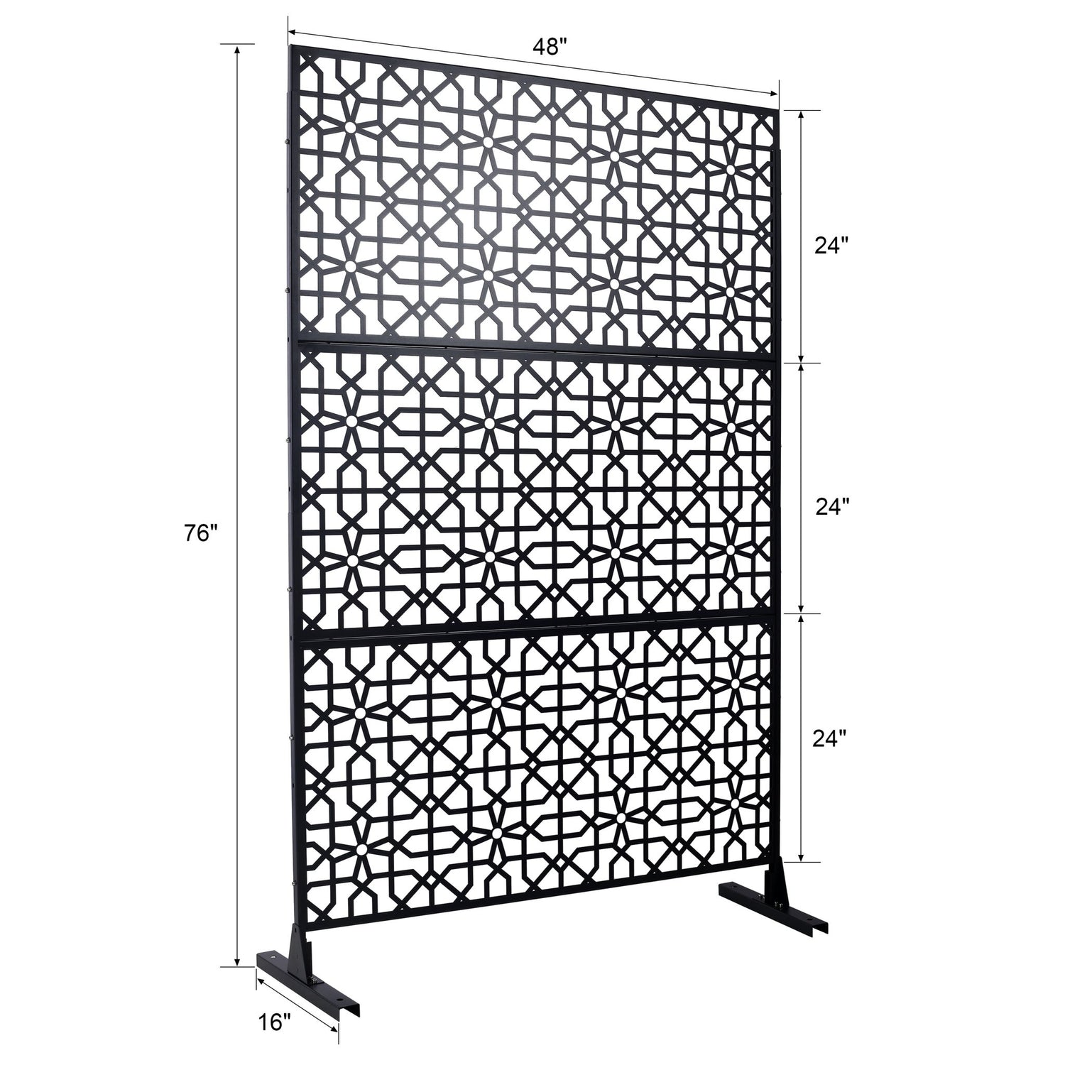 Outdoor &amp; Indoor Metal Freestanding Decorative Privacy Screen