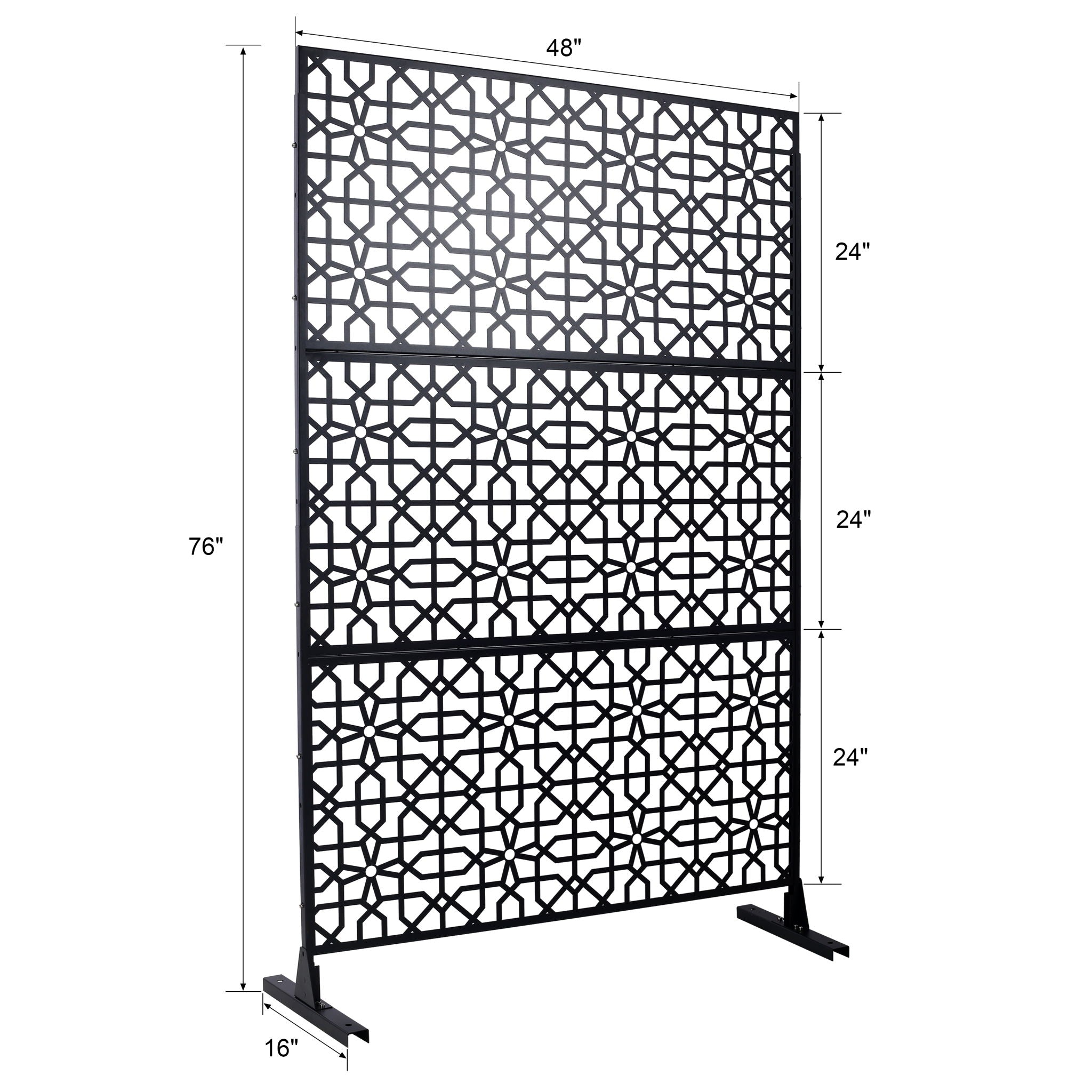 Outdoor &amp; Indoor Metal Freestanding Decorative Privacy Screen