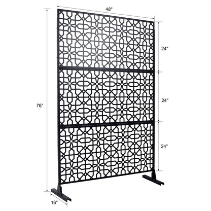 Outdoor &amp; Indoor Metal Freestanding Decorative Privacy Screen