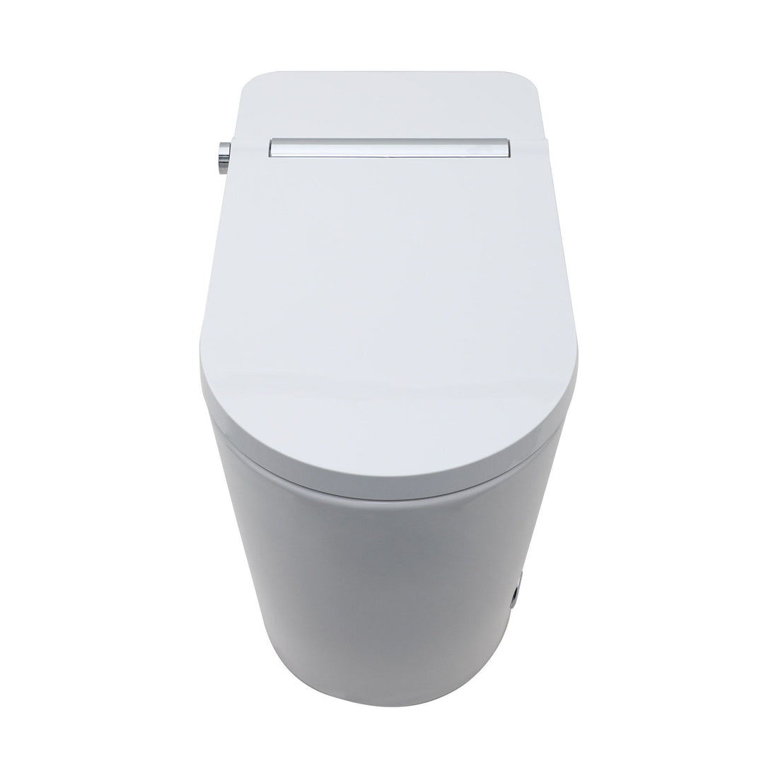 Smart Toilet With Bidet Built In, Auto Open &amp; Close, Elongated Heated Seat, Foot Sensor Flush, LED Display, Warm Water Wash - White