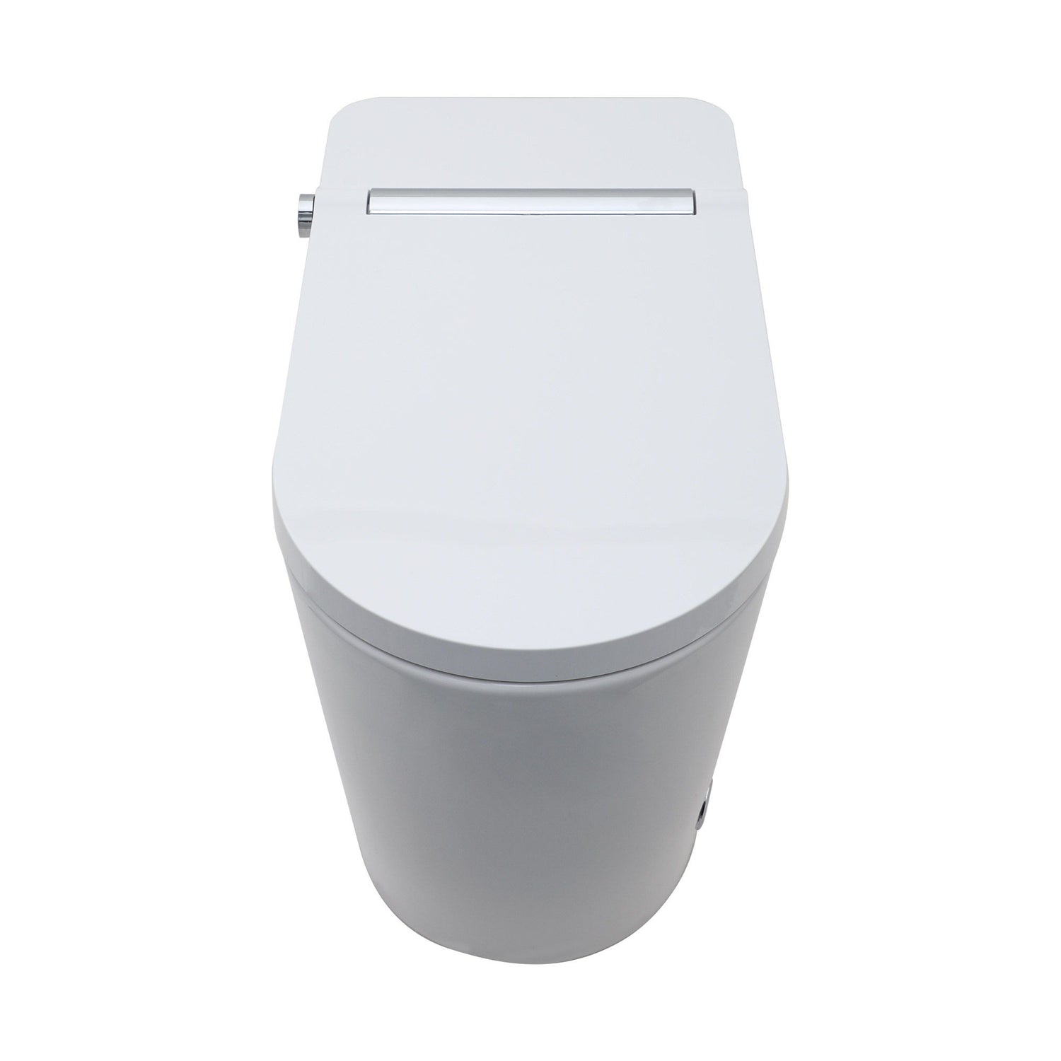 Smart Toilet With Bidet Built In, Auto Open &amp; Close, Elongated Heated Seat, Foot Sensor Flush, LED Display, Warm Water Wash - White