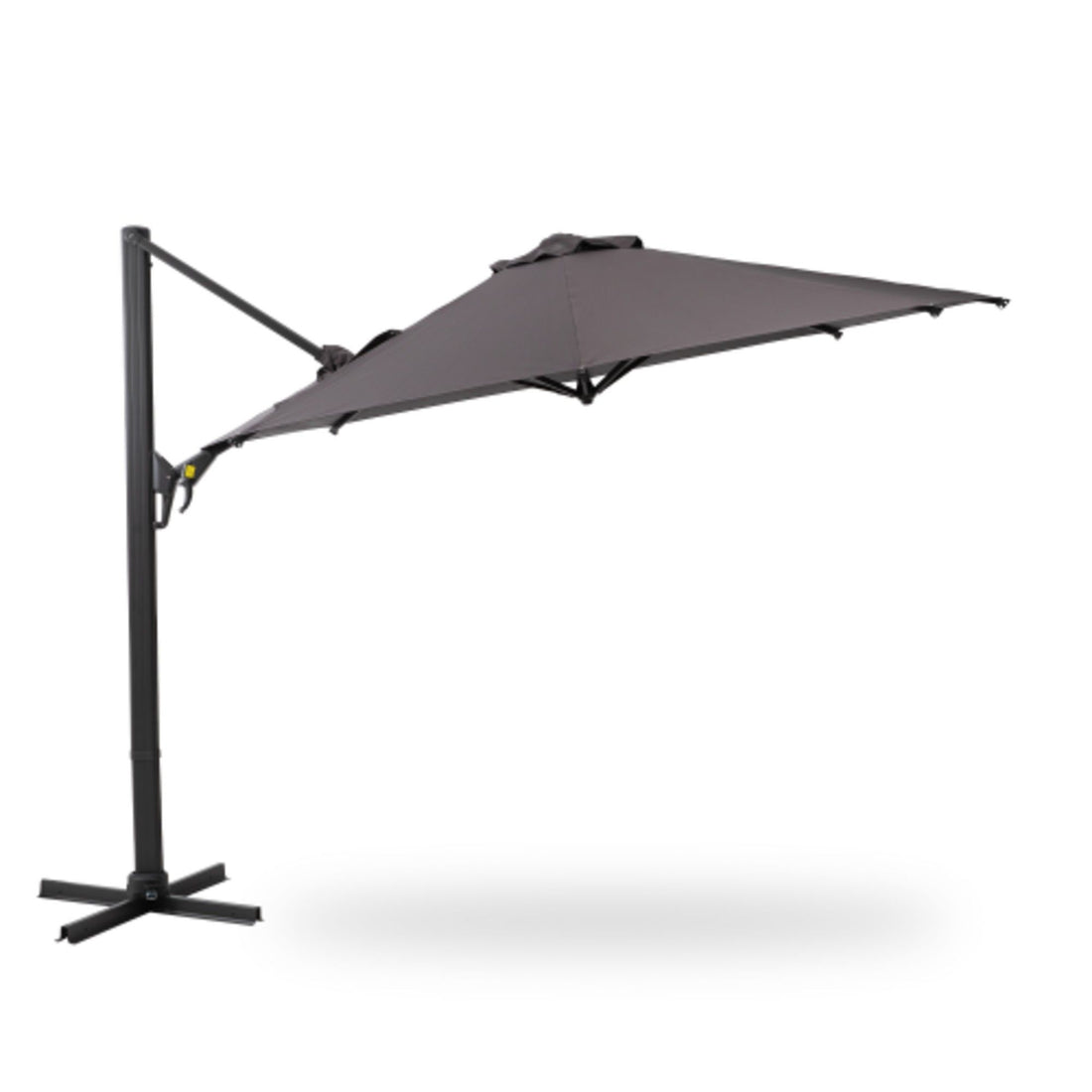 Round Cantilever Patio Umbrella With 360 Rotation &amp; Infinite Tilt Adjustment