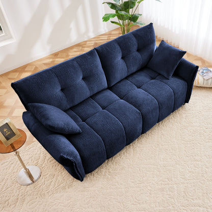 Modern Sofa &amp; Pillows, Textured Cover, High Rebound Cushions