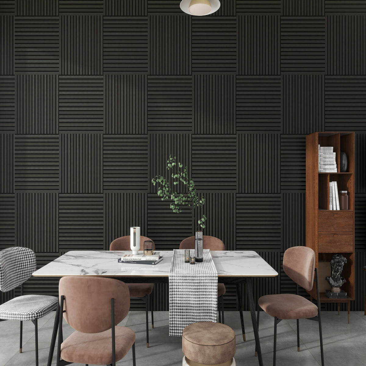 Acoustic Panels With Strip Design, Sound Absorbing Wall &amp; Ceiling Panels