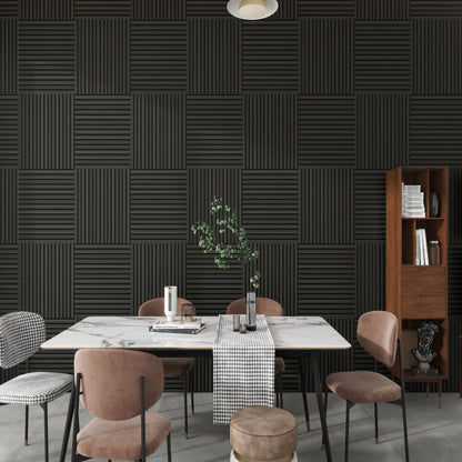 Acoustic Panels With Strip Design, Sound Absorbing Wall &amp; Ceiling Panels