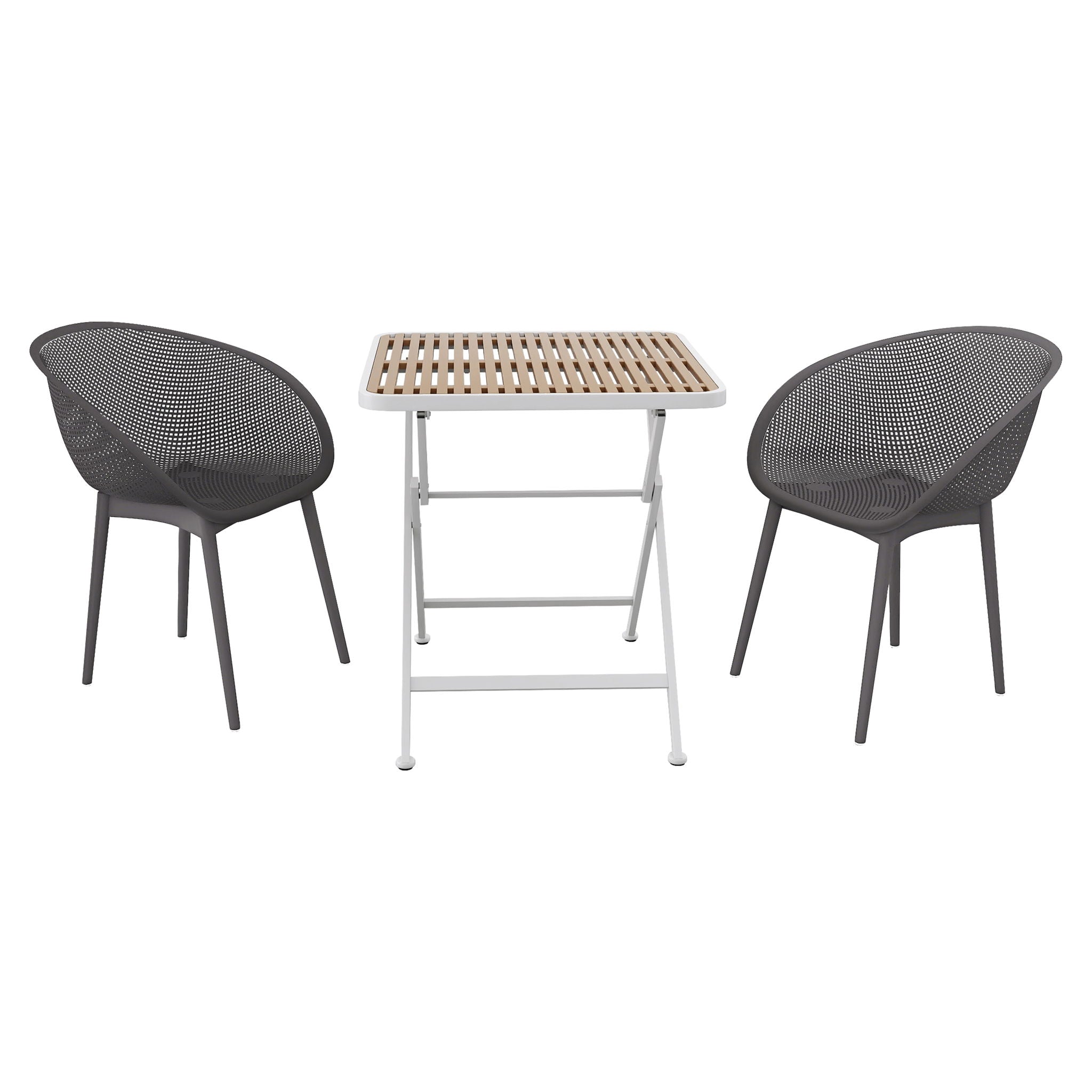 2 Pack Lounge Chair Set &amp; Folding Square Table