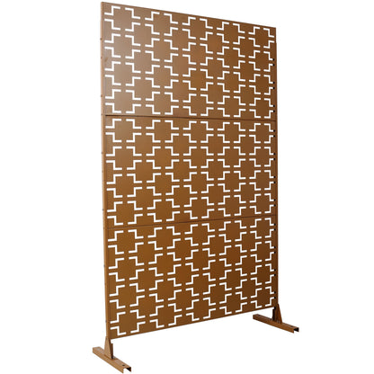Outdoor &amp; Indoor Metal Privacy Freestanding Decorative Screen