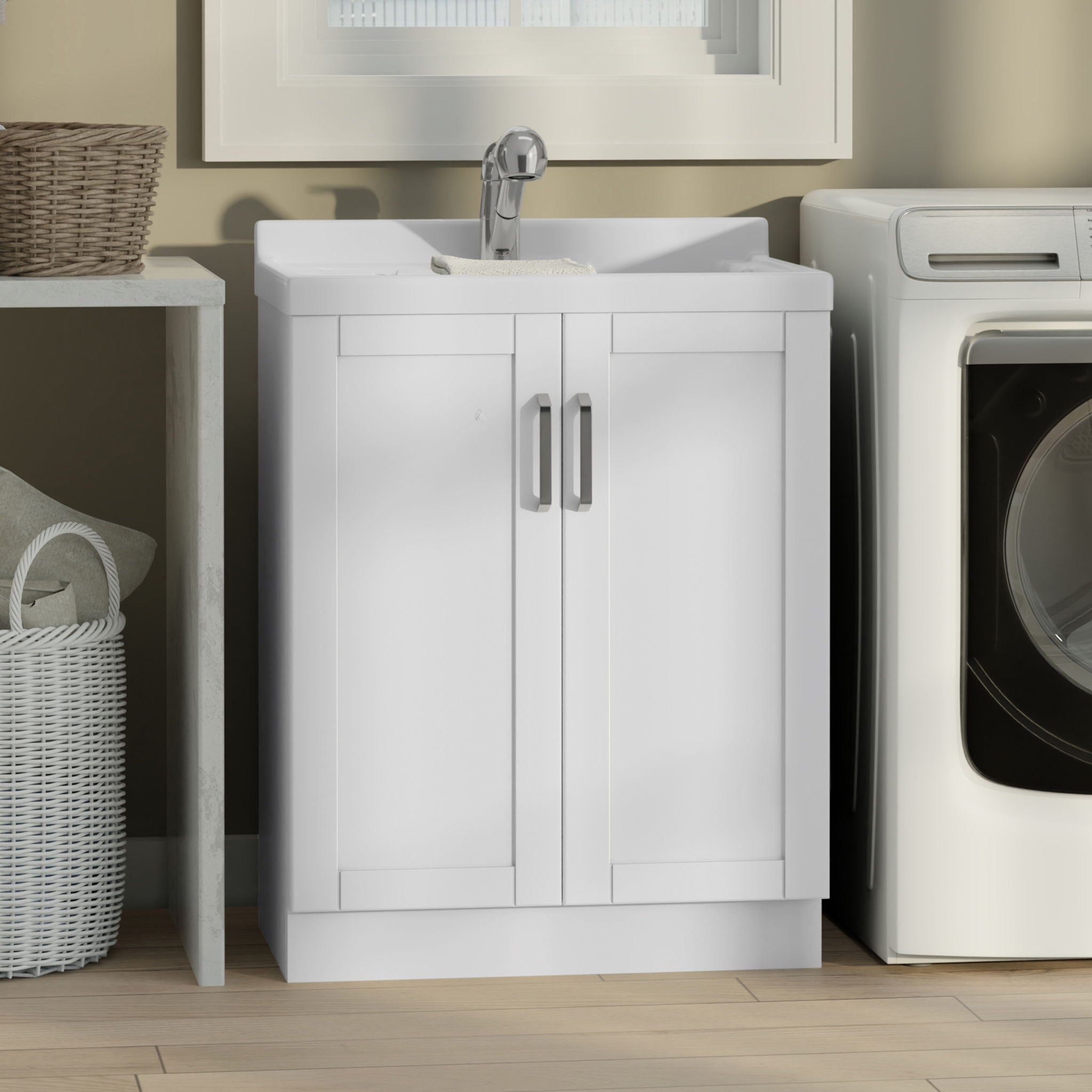 Kyle - Laundry Cabinet &amp; Faucet And Stainless Steel Sink