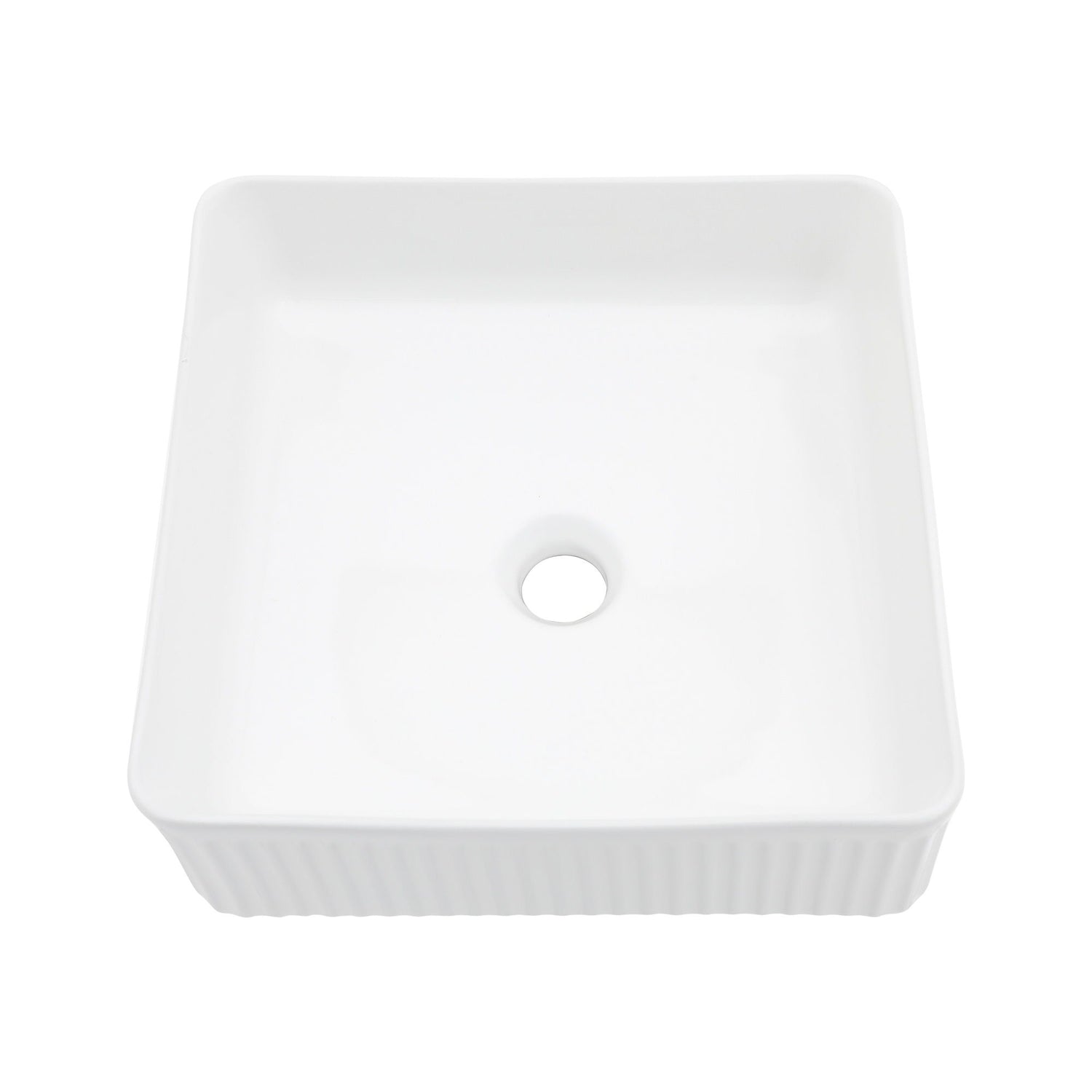 Modern Ceramic Rectangular Vessel Bathroom Sink
