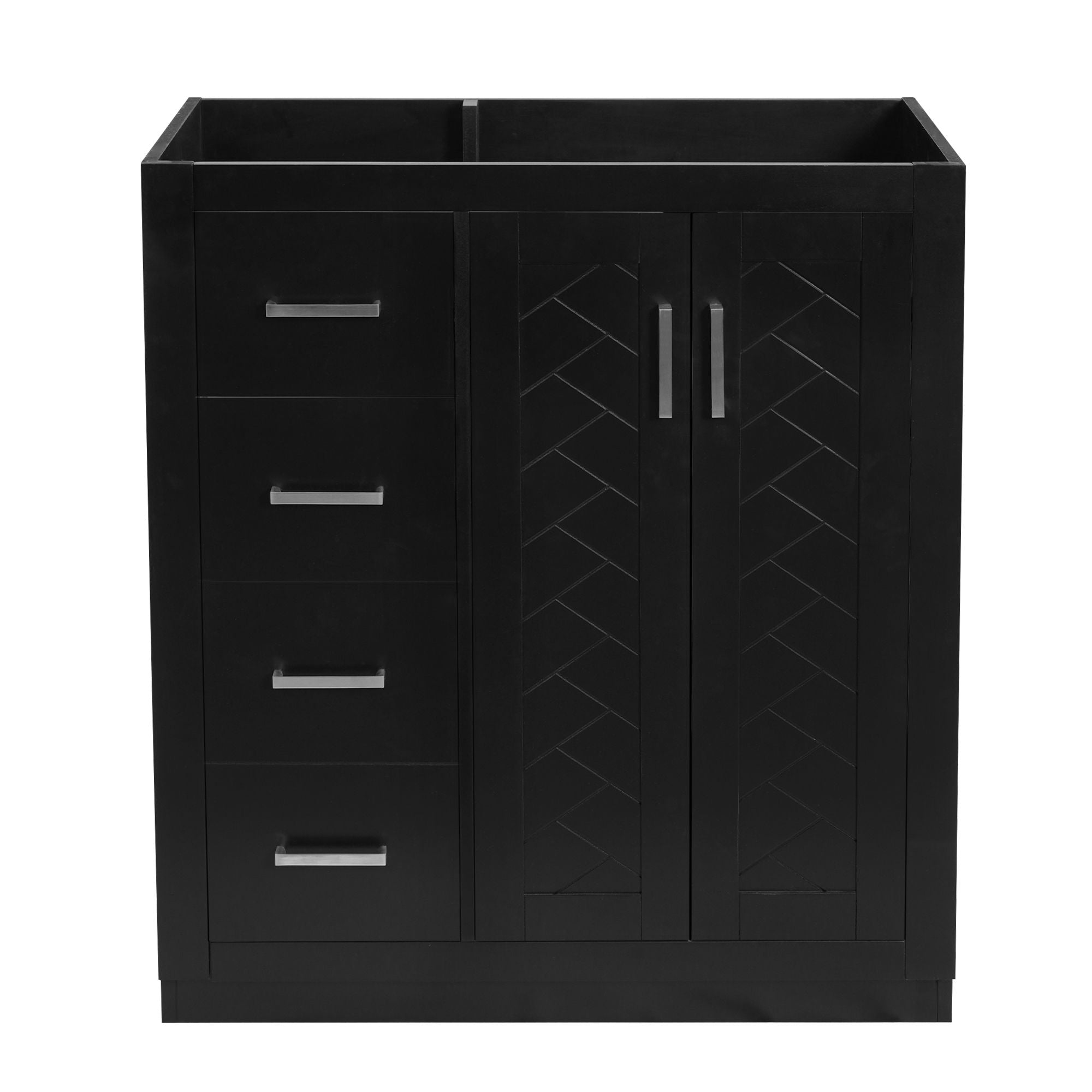 Retro Style Bathroom Vanity With 3 Drawers &amp; Soft-Closing Doors