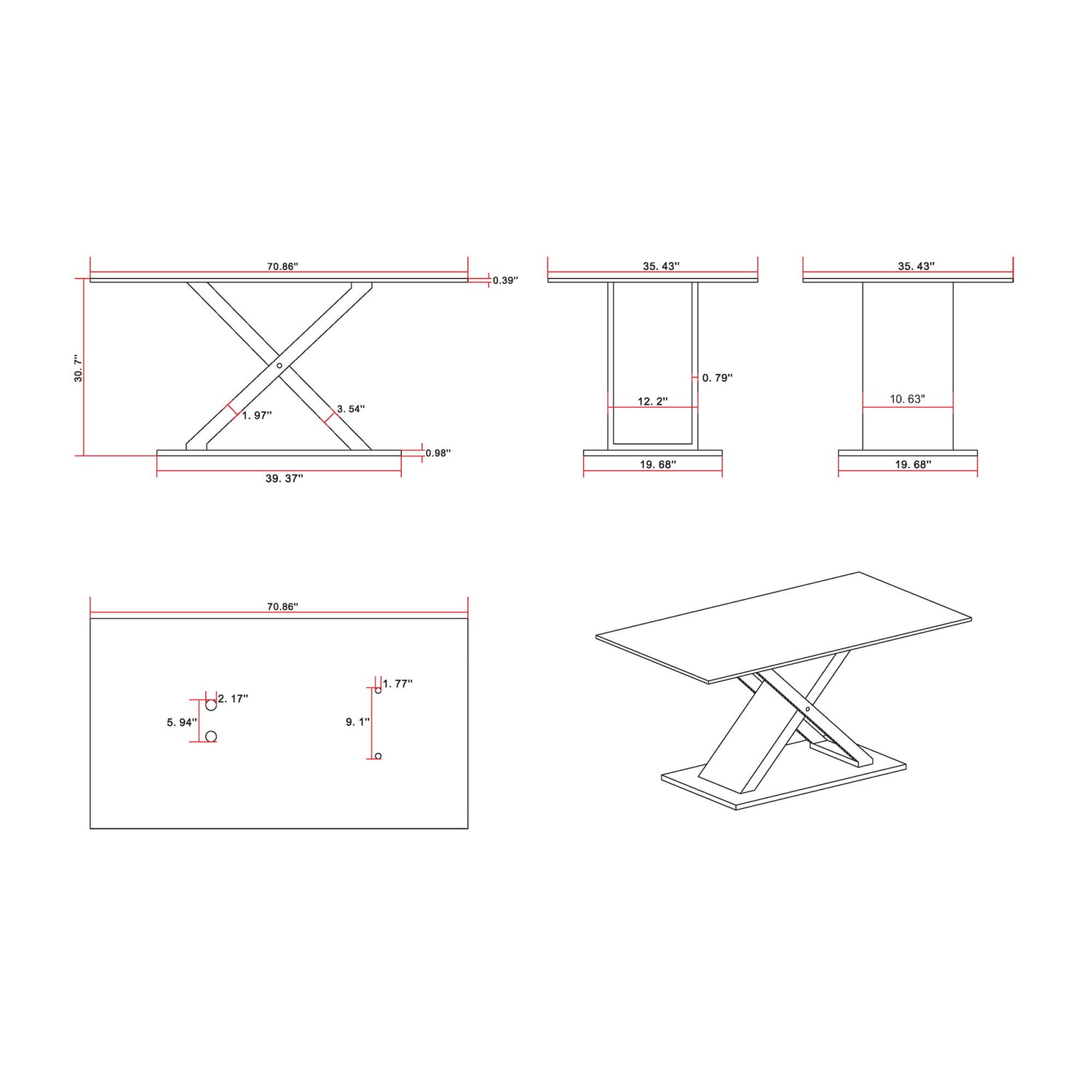 Gwen - Dining Table - Marble