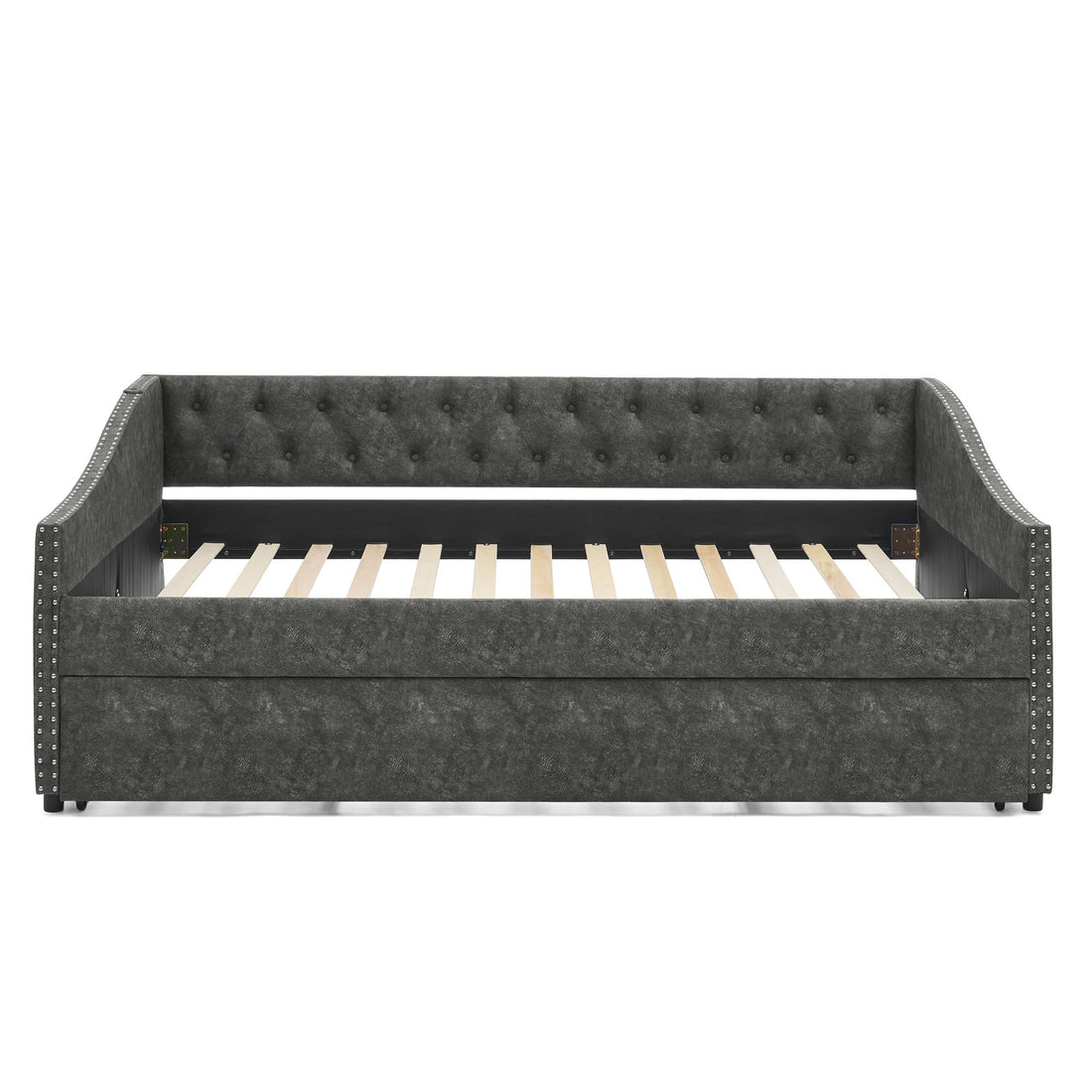 Upholstered Daybed With USB Charging &amp; Pull Out Bed