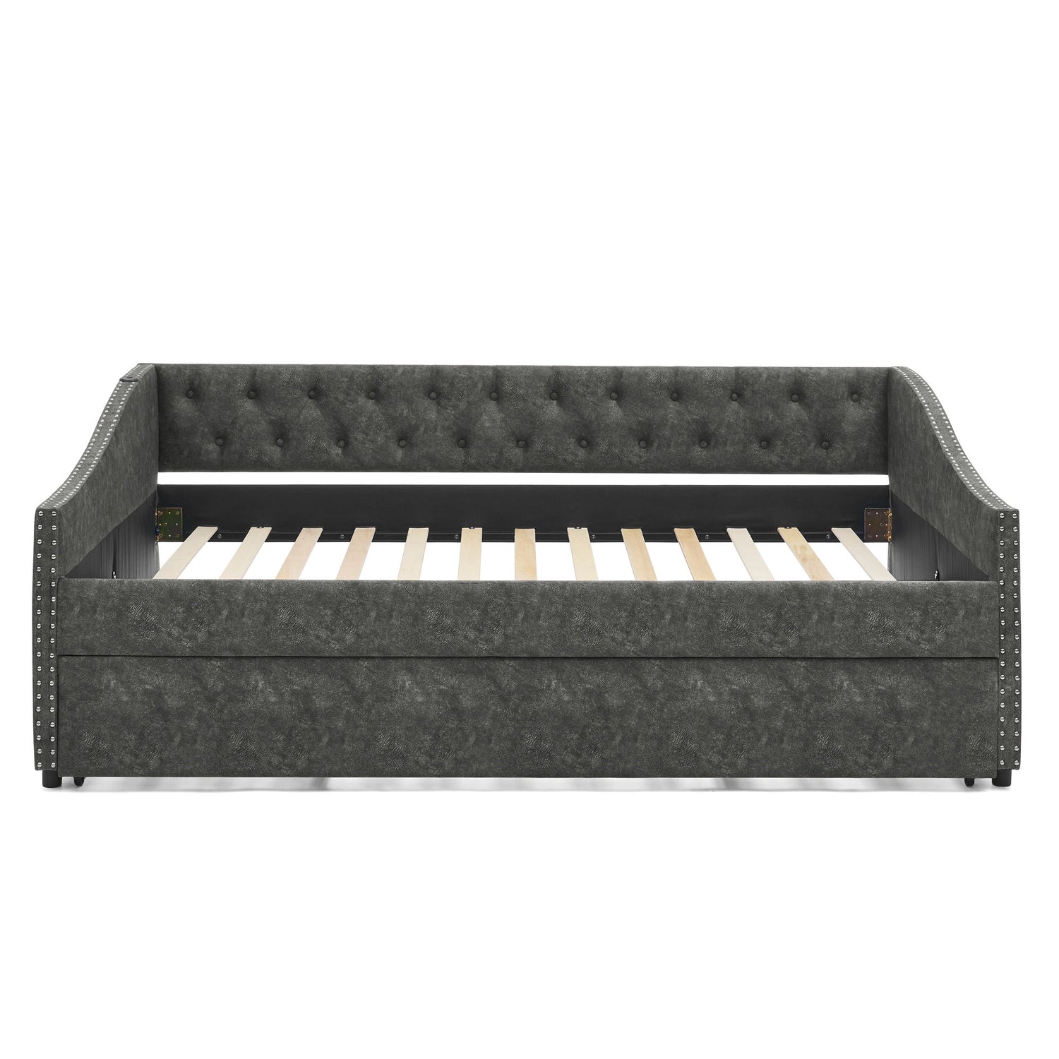 Upholstered Daybed With USB Charging &amp; Pull Out Bed
