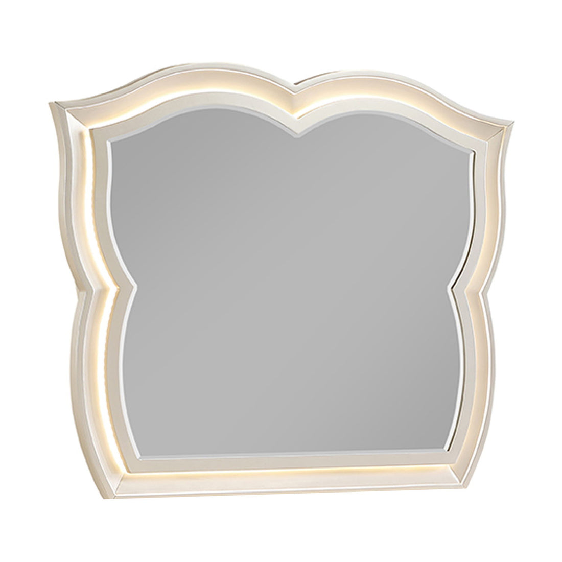 Flora - Framed Mirror With LED Lighting (Dresser Not Included) - Champagne