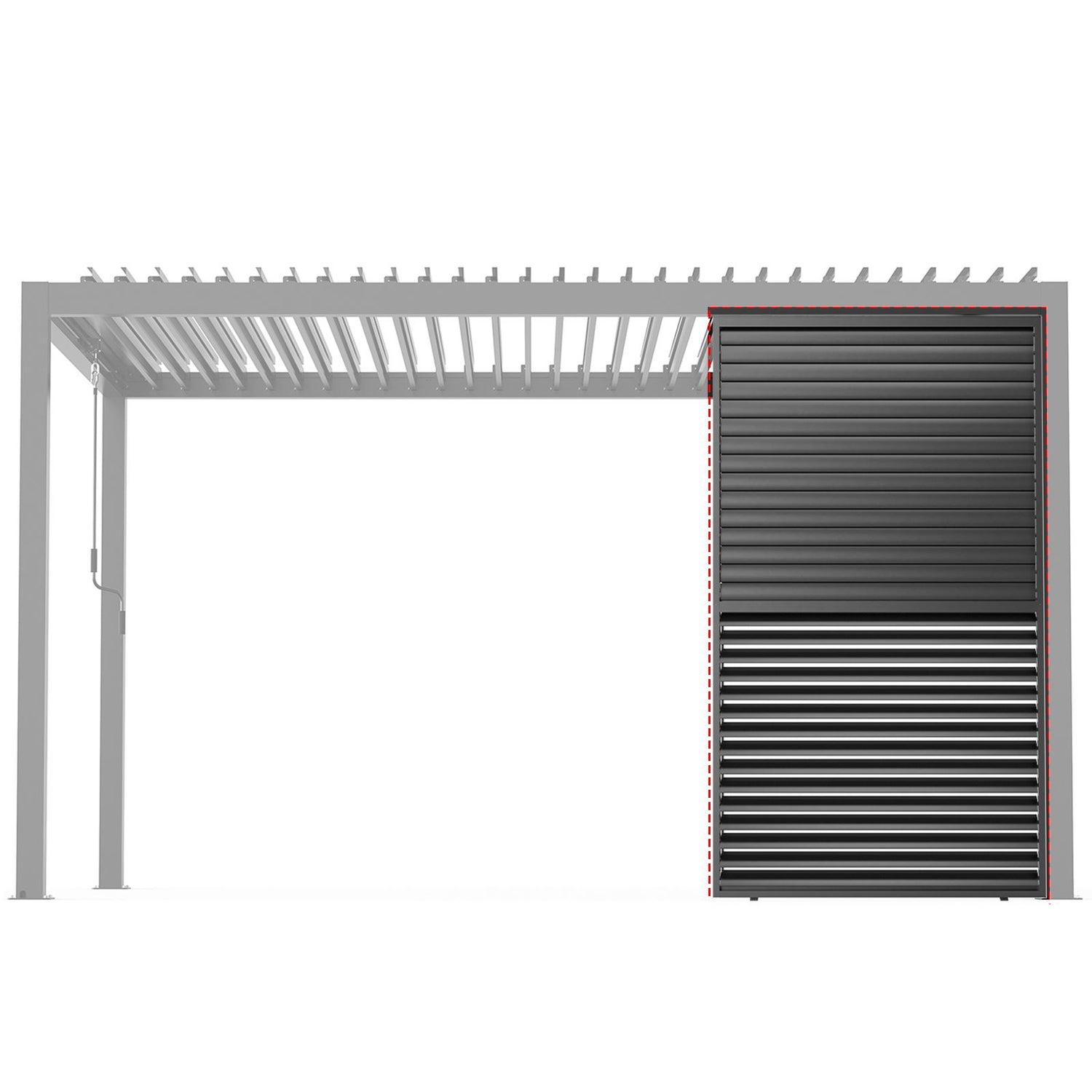 Louver Grille 1 / 3 13Ft Frame &amp; Louvers - Black