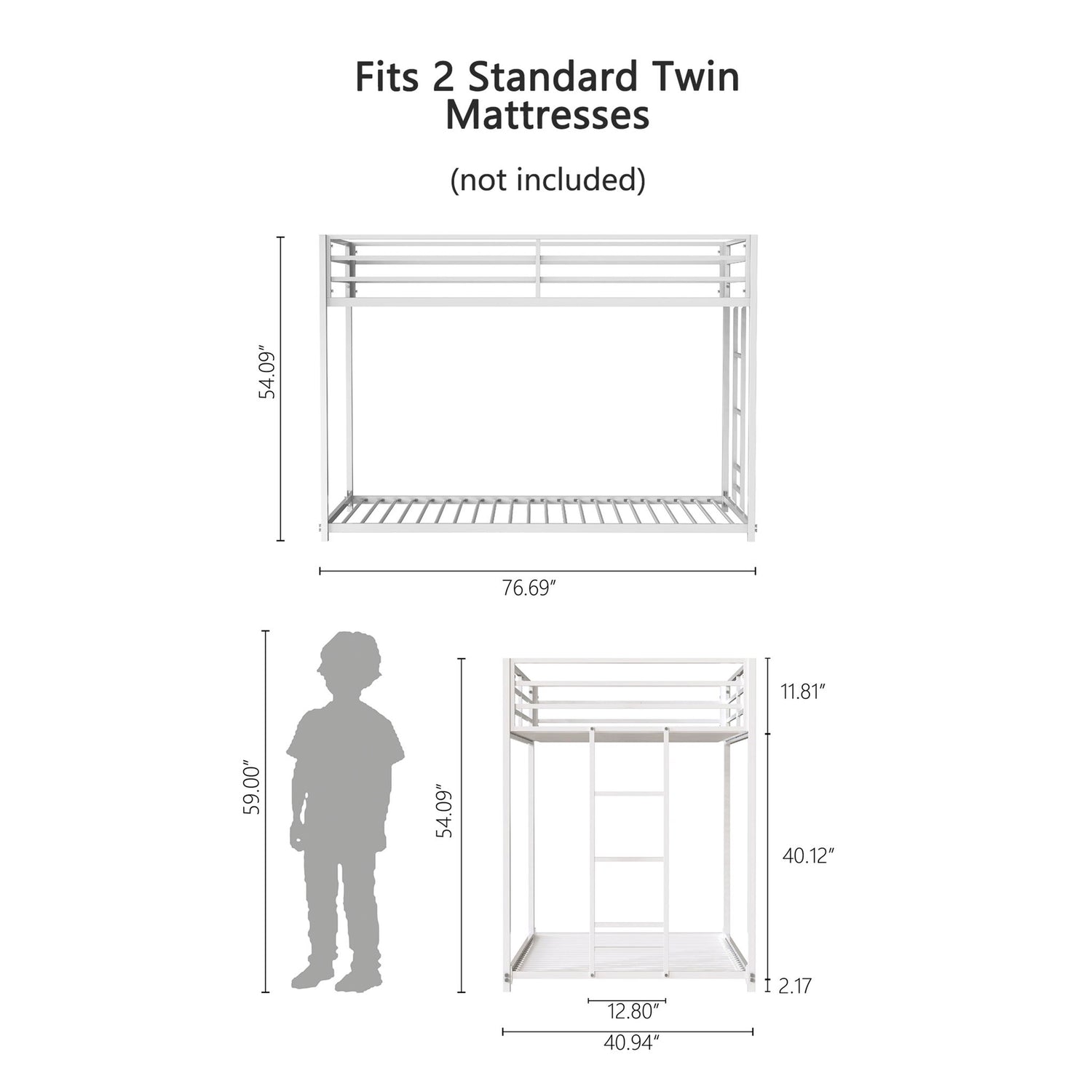 Adam - Metal Bunk Bed