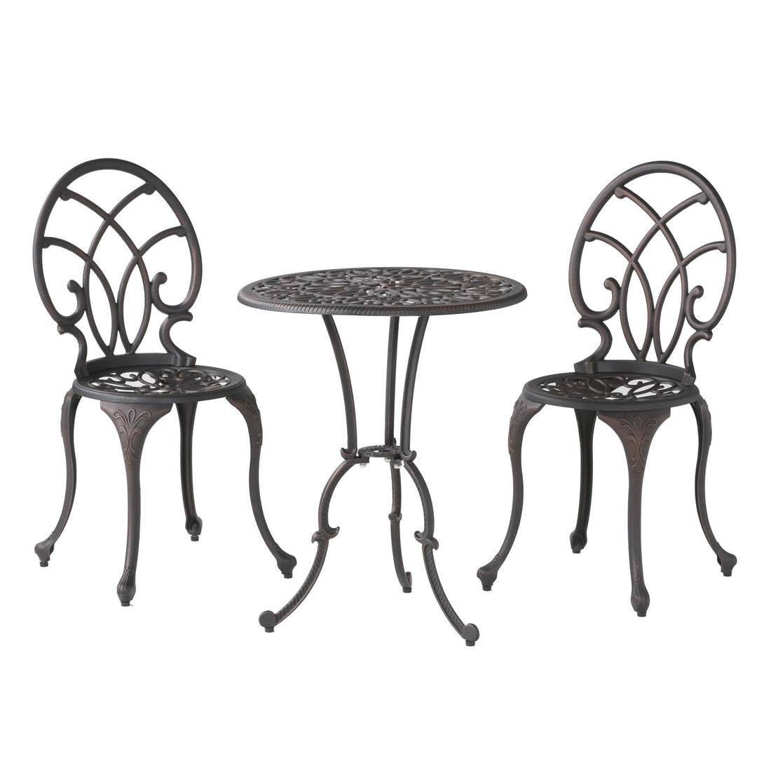 Charleston 3 Pieces Cast Bistro Set - Copper