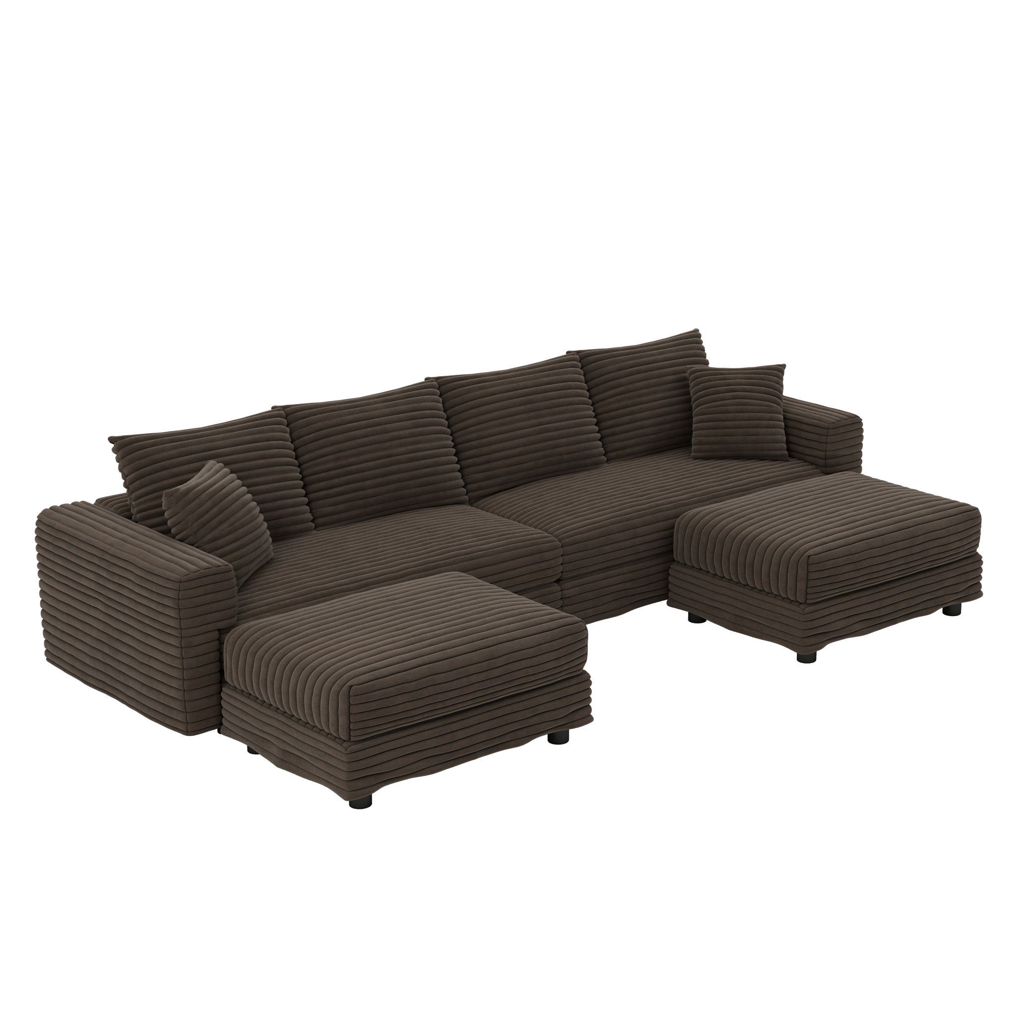 Modern Comfy Upholstered Sofa Cloud Couch &amp; Deep Seat Couches