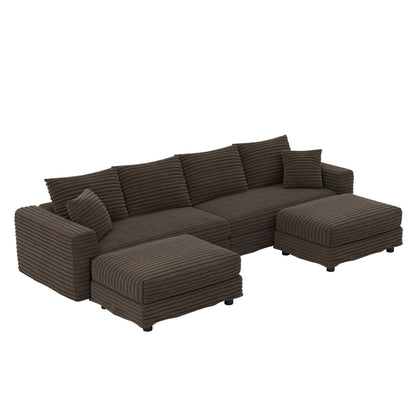 Modern Comfy Upholstered Sofa Cloud Couch &amp; Deep Seat Couches