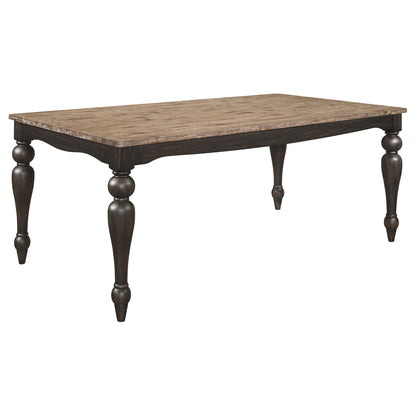 Windsor - 6 Piece Rectangular Dining Set - Brown