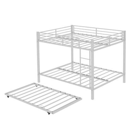 Bunk Bed For Kids, Convertible Frame With Ladders &amp; Guardrail