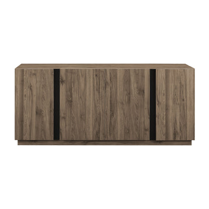 Mid-Century Modern 3 Drawer Low TV Stand For TVs Up To 80&quot;