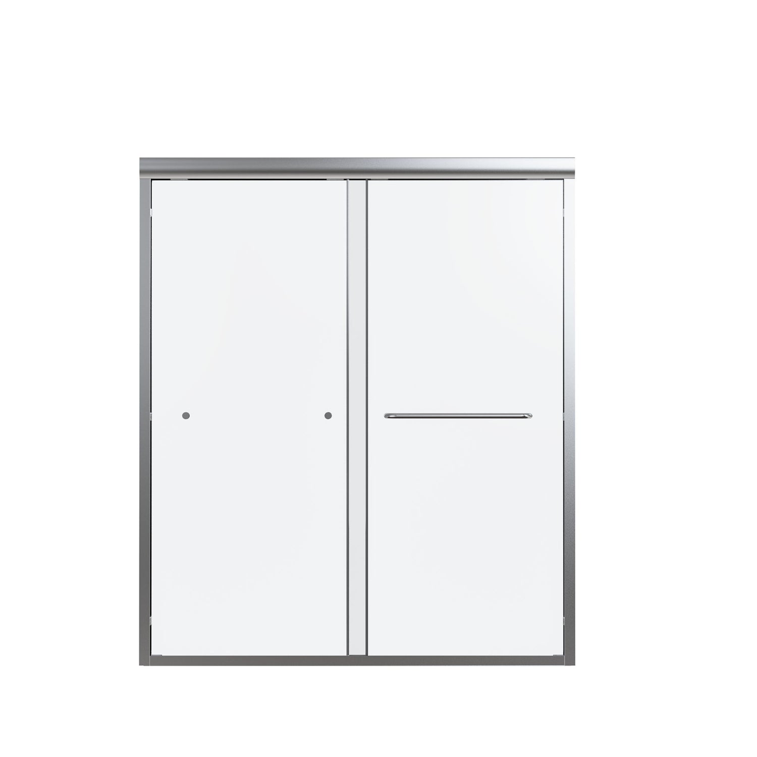 Semi-Frameless Double Sliding Shower Door, Bypass Shower Door, 1 / 4&quot; (6Mm) Thick SGCC Tempered Glass Door