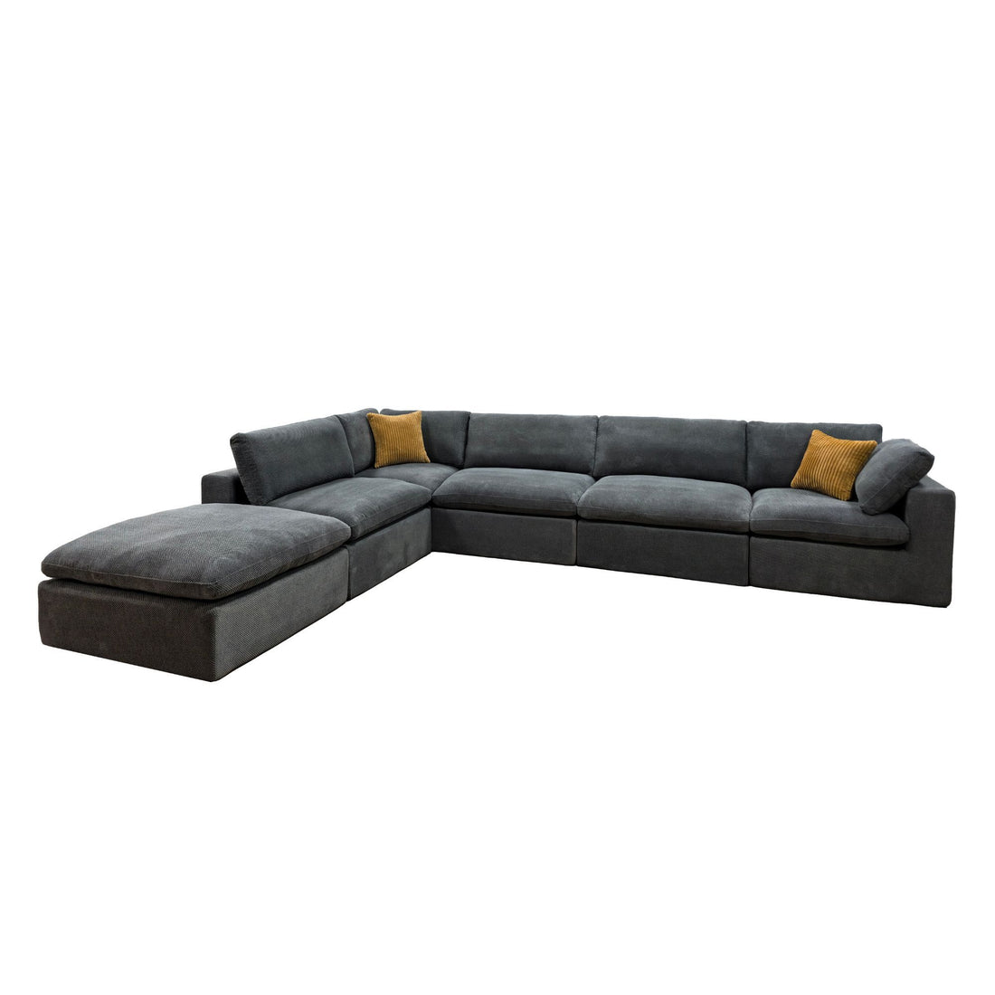 Custom Configuration Modular Sectional &amp; Toss Pillows