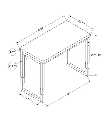 Computer Desk, Home Office, Standing, Adjustable, Laptop, Contemporary &amp; Modern