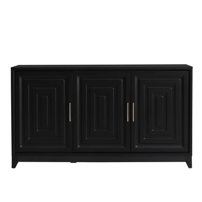 TV Stand For TVs Up To 65&quot;, Modern Entertainment Center Media Console Cabinet With 2 Spacious Storage Space