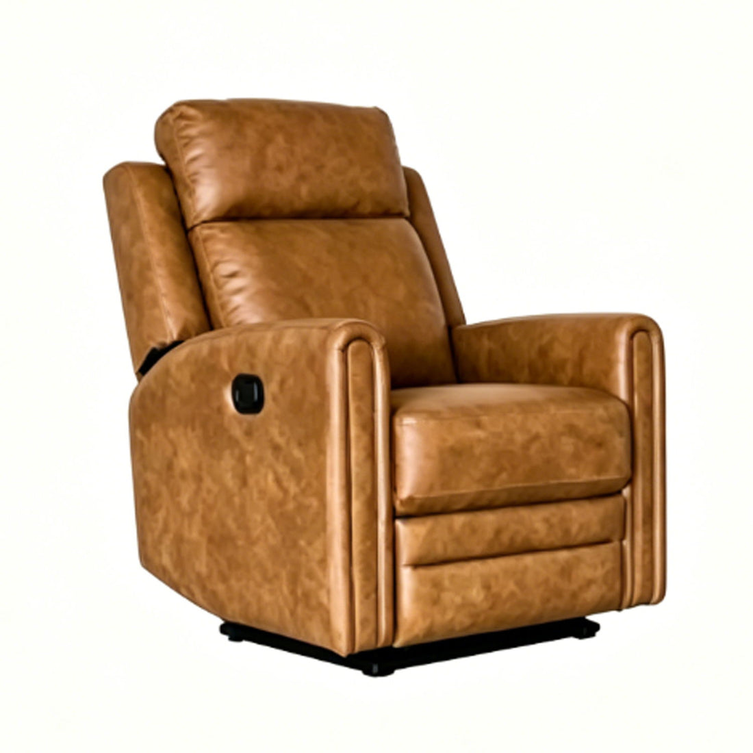 Manual Button Lounge Chair With 360 Degree Rotation - Yellow