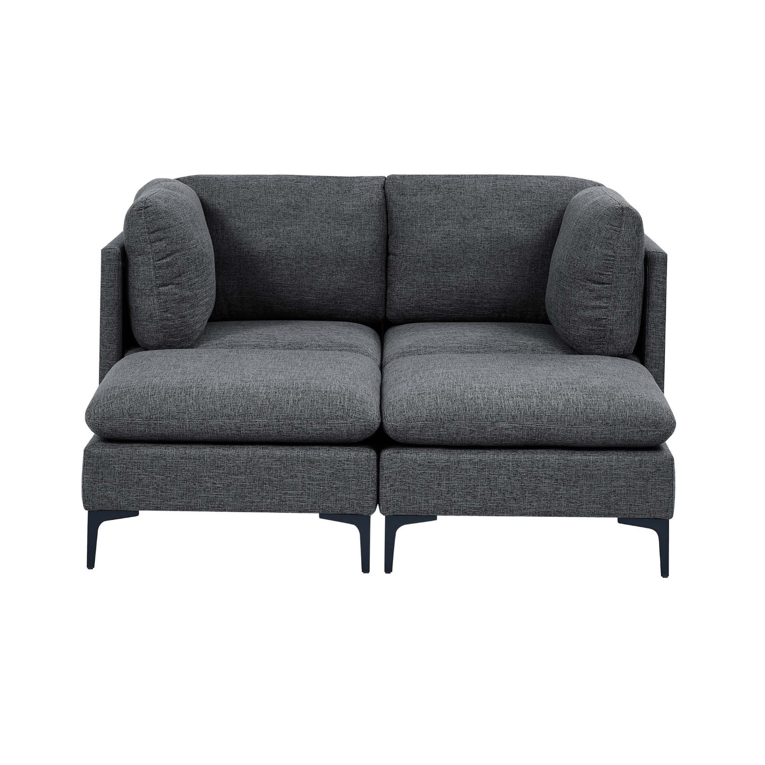 Upholstered Modular Sectional &amp; Tall Legs