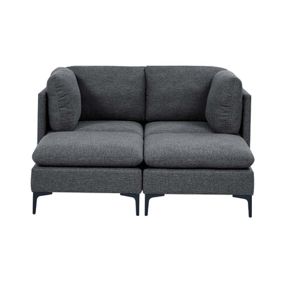 Upholstered Modular Sectional &amp; Tall Legs