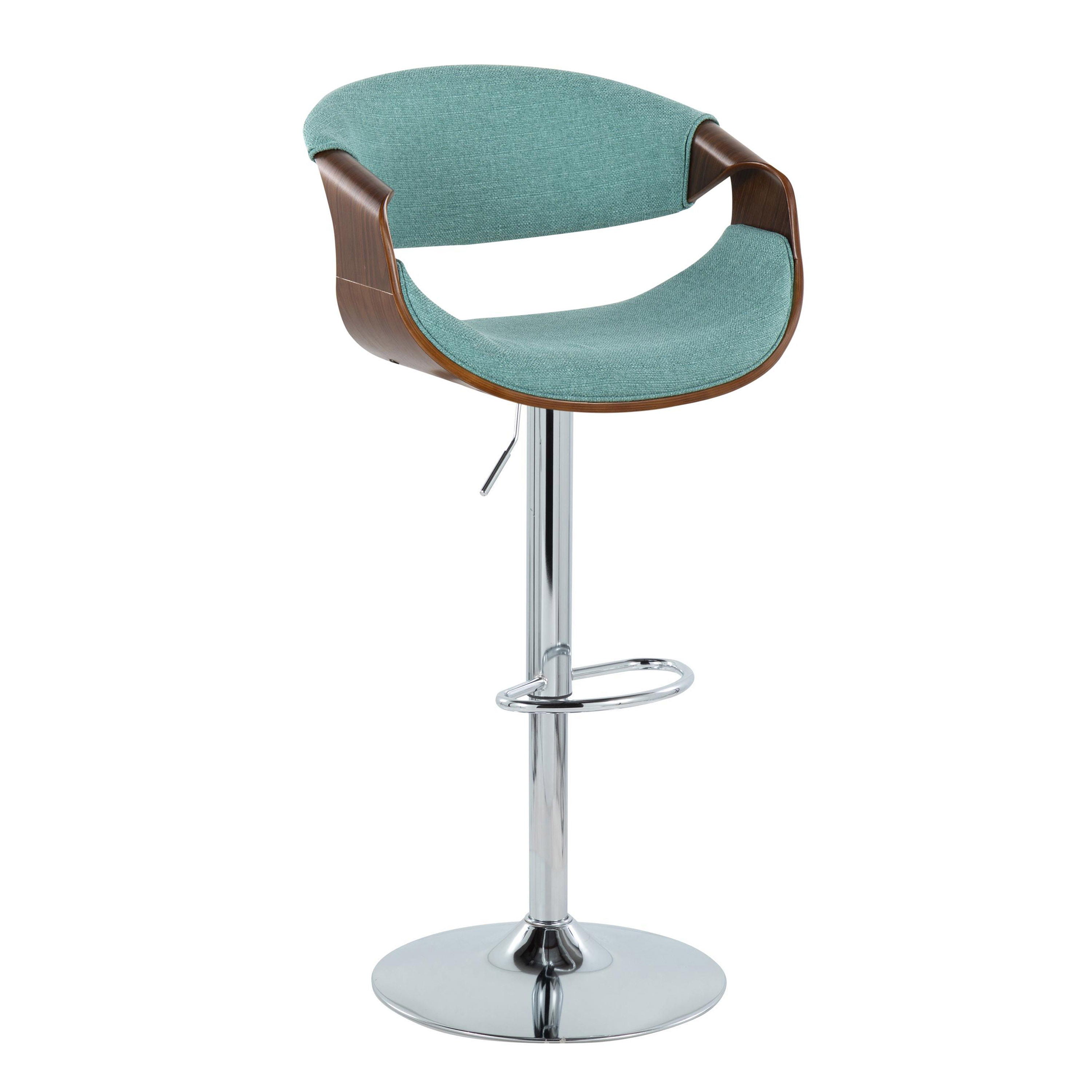 Curvo - Mid Century Modern Adjustable Barstool &amp; Swivel (Set of 2)