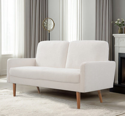 Loveseat Sofa, European Style With Sleek Design, Modern &amp; Vintage Flair, Upholstered 2 Seater Couch