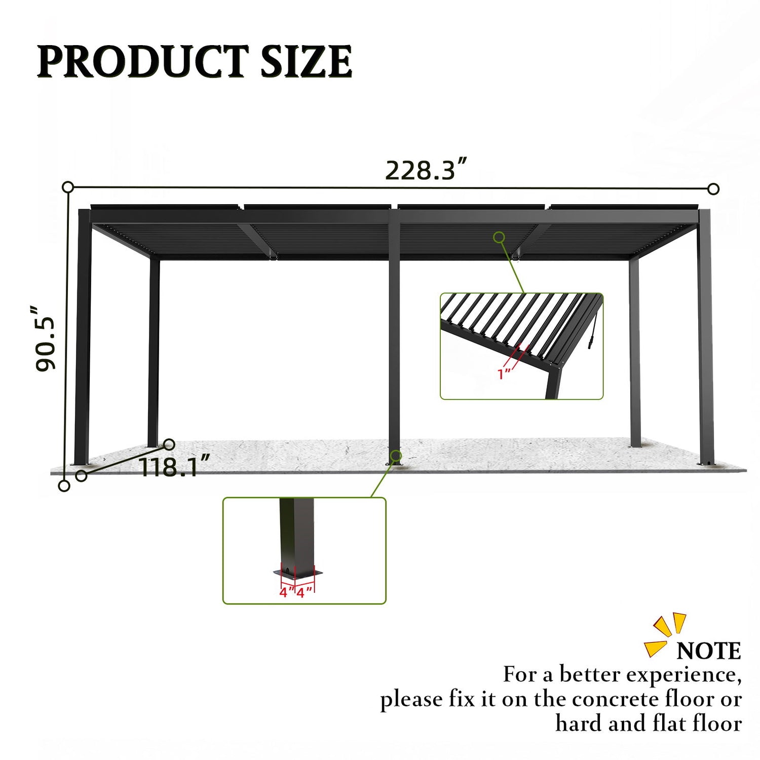 Louver Pergola Aluminium Frame &amp; Louvers