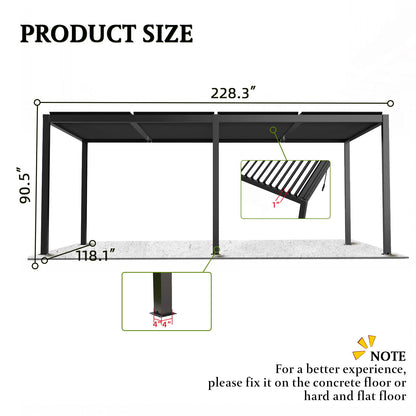 Louver Pergola Aluminium Frame &amp; Louvers
