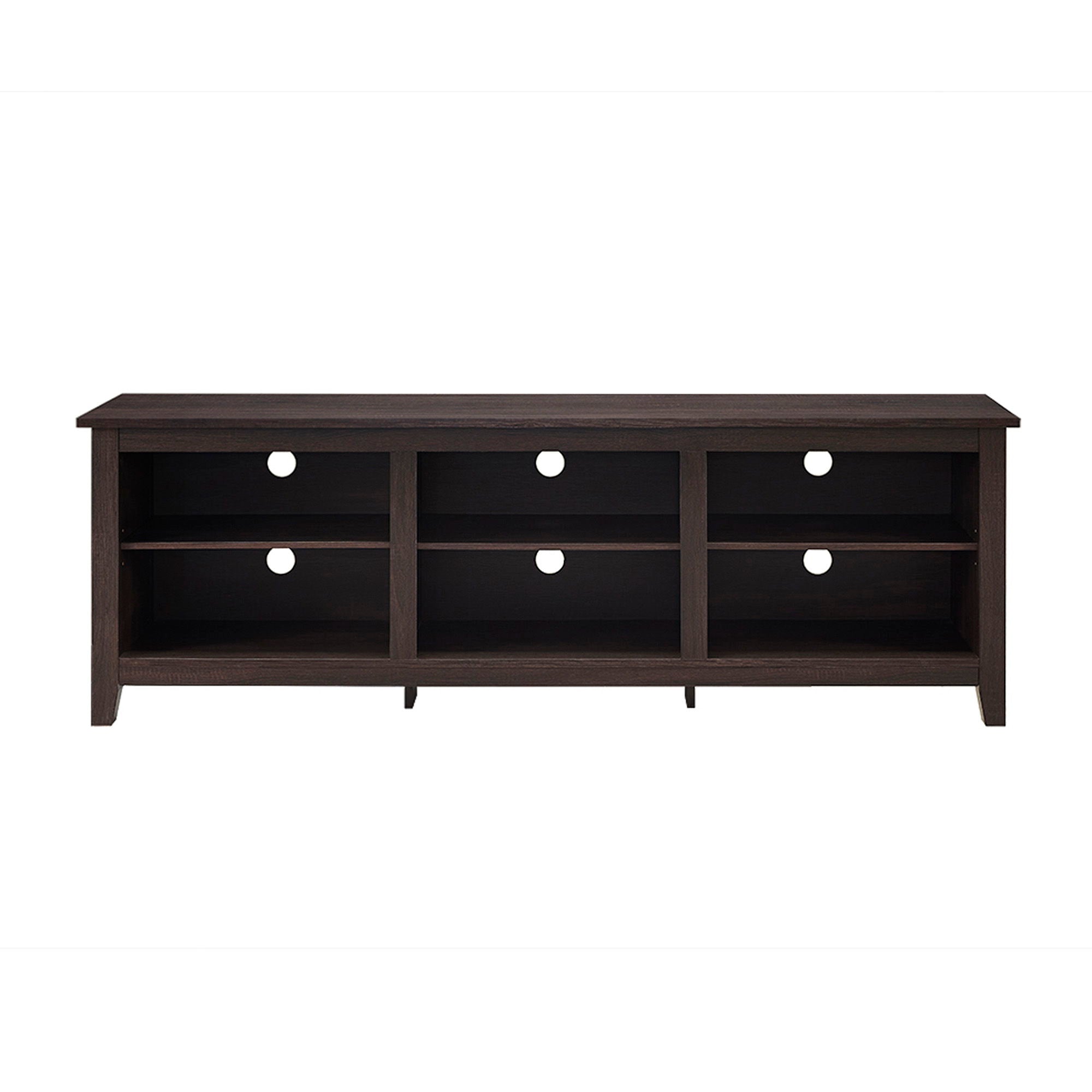 Modern Transitional 3 Shelf Open Storage 70&quot; TV Stand For 80&quot; TVs