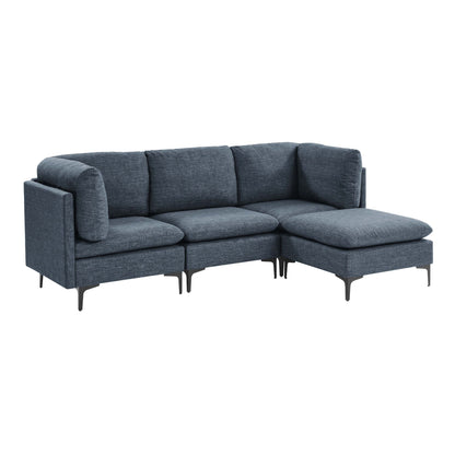 Upholstered Modular Sectional &amp; Tall Legs