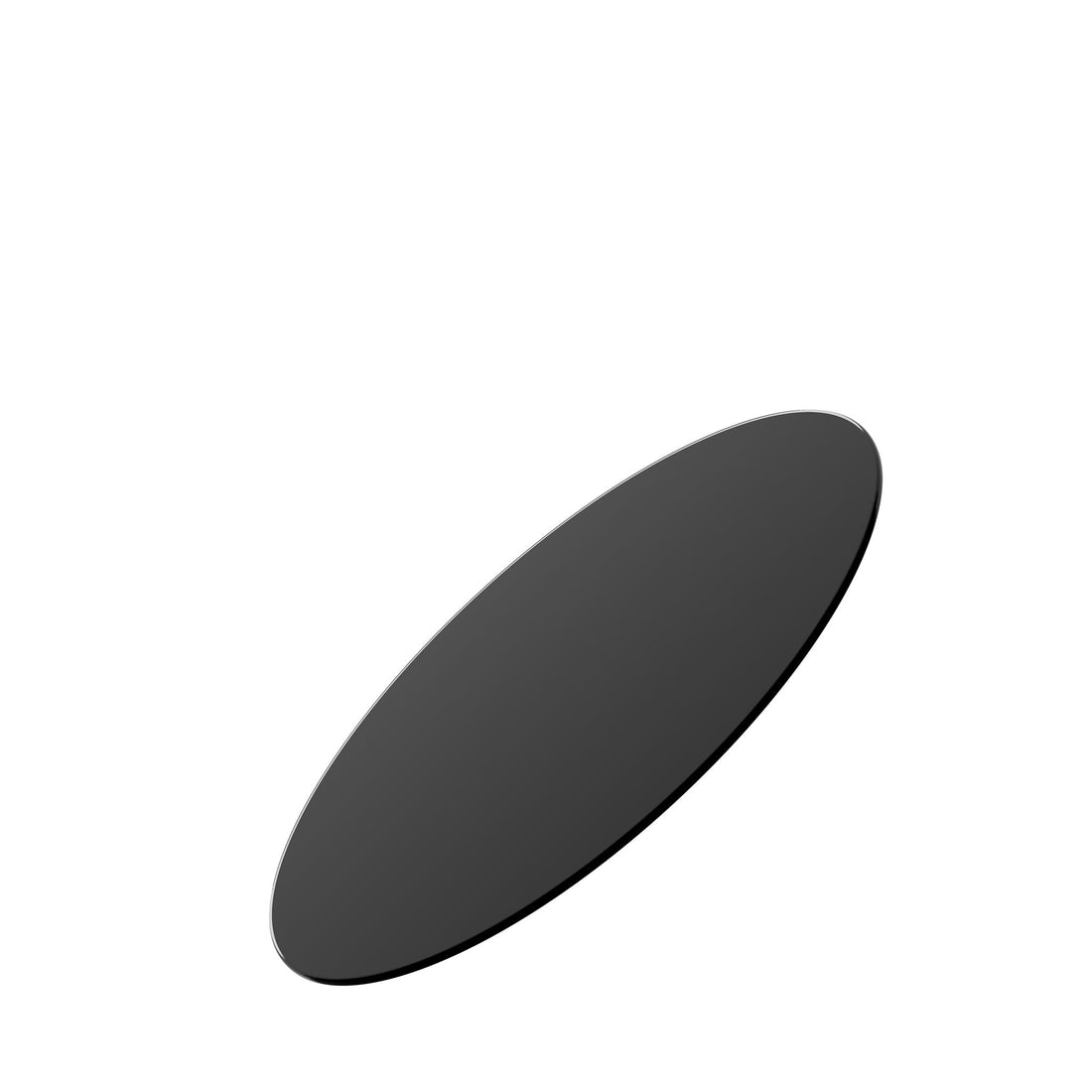 24&quot; Round Tempered Glass Table Top Glass 1 / 4&quot; Thick Round Polished Edge - Black