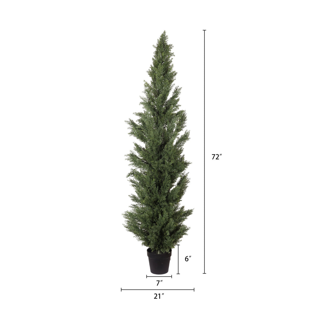 Realistic Artificial Cypress Tree, UV Resistant Indoor / Outdoor Topiary Plant For Garden Or Entryway Decoration - Green Leaves