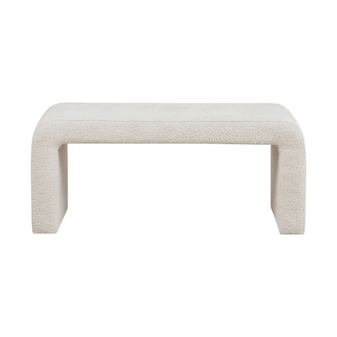 Modern Contemporary Boucle Waterfall Bench