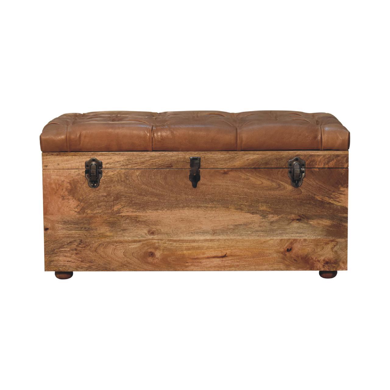 Buffalo - Leather Storage Trunk