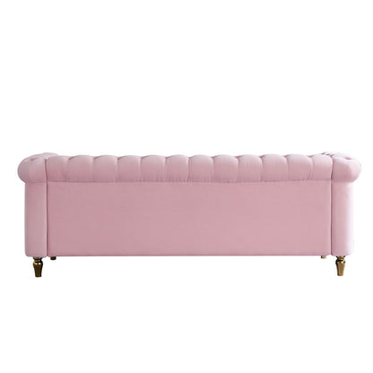 Chesterfield - Velvet Sofa 84.65&quot; For Living Room