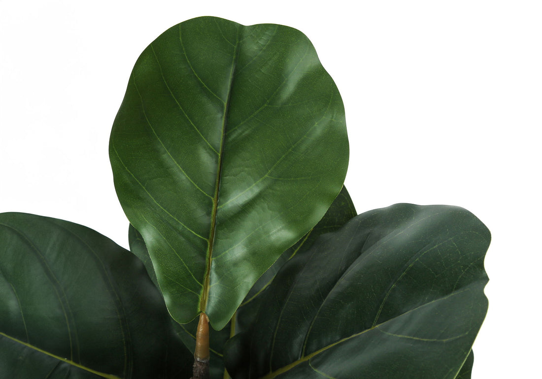 49&quot; Tall, Artificial Plant, Fiddle Tree, Indoor, Faux, Fake, Floor, Greenery, Potted, Real Touch, Decorative - Green / Black