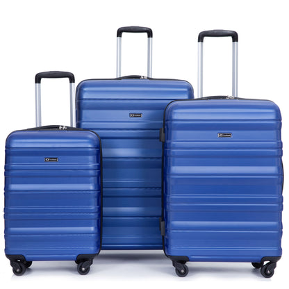 Expandable 3 Piece Luggage Sets Lightweight &amp; Durable Suitcase, Spinner Wheels, Tsa Lock