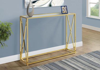 Accent Console Table For Entryway, Contemporary &amp; Modern - Gold
