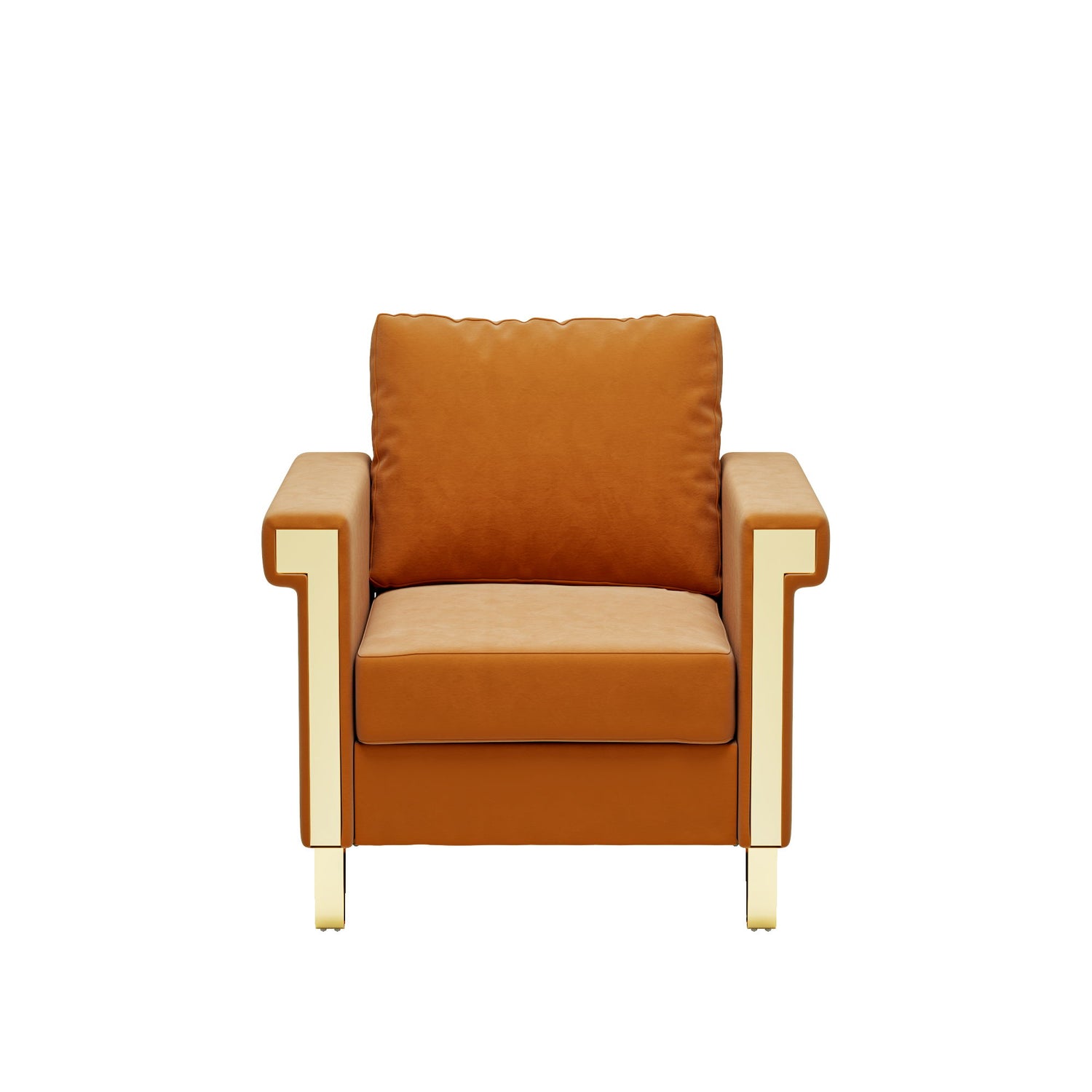 Shiny Chair With High-Resilience Foam And Durable Metal Legs