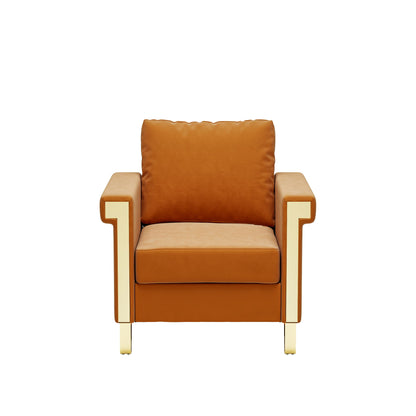 Shiny Chair With High-Resilience Foam And Durable Metal Legs